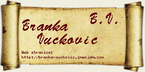 Branka Vučković vizit kartica